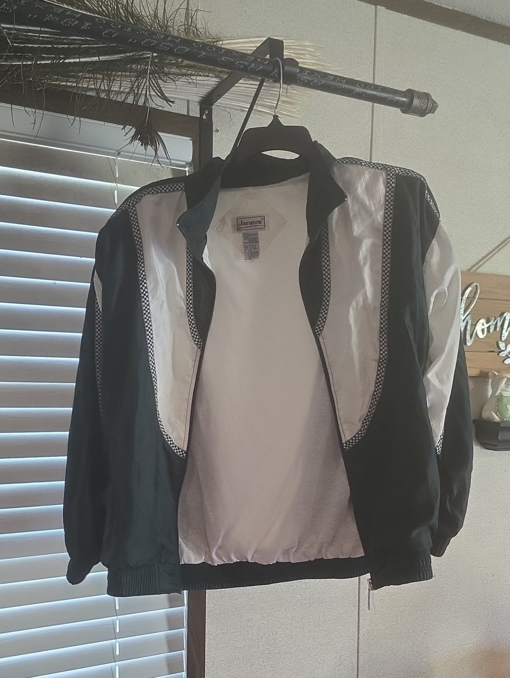 Black & White Men's Windbreaker Jacket